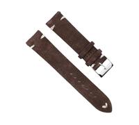 18/19/20/22/24 mm Sangle de montre en cuir en daim de la peau vintage avec barre de printemps à libération rapide