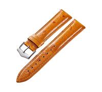 18/20/22mm Plusieurs Couleurs Grain D'autruche Bracelet En Cuir Véritable Bracelet De Montre Respectueux De La Peau À Dégagement Rapide pour Montre À Quartz, 18mm