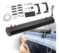 18/20/30l Réservoir De Douche Extérieur pour Toit | Réservoir d'eau Pressurisé Chauffé par Le Soleil | PVC+abs Léger | Adapté Au Camping, Tout-Terrain & Lavage De Voiture,18L