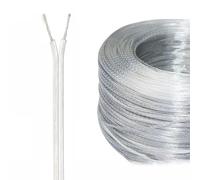 18-28/2AWG PVC Clear Covered Wire, 300V SVT Round Lamp Cords Insulated Heat Resistant Electronical Flexible Cable For LED Lamp Wire Audio Cable Speaker, UL Listed(100ft,28AWG)