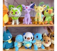 18-28 cm Pokemon Peluche Grookey Sprigatito Oshawott Leafeon Espeon Morpeko Gonbe Mimikyu Anime Figure Peluche jouets Sprigatito