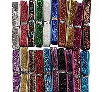 18,3 m de rubans à cheveux Chenkou Craft en velours et paillettes, couleurs assorties, 10 mm. nœuds décoratifs pour cheveux
