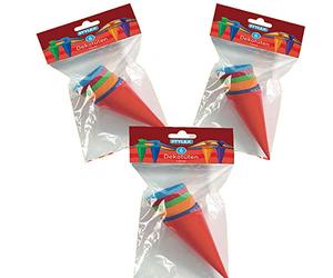 18 (3 x amscan décoration schultüte dekotüten 12 cm )