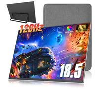 18.5 Zoll Portable Monitor + Sleeve 120Hz 1080P,100% sRGB FHD HDR USB HDMI with VESA Ultra Slim Tragbarer Mobiler Laptop Office Monitor,for Computer Switch Phone Game Devices