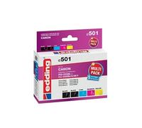 18-501 lot de 2 cartouches dencre edd-501 remplaçant le modèle canon pgi-525bk + cli526bk-y noir + 3 couleurs