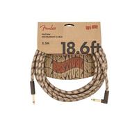 Fender Câble pour instrument Festival – Chanvre 5,5 m Droit/angle – Brun