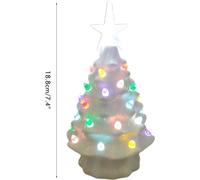 18,8 cm décorations de table de Noël en céramique éclairées - Lumières