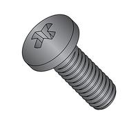 18-8 en acier inoxydable Poêle Tête machine à vis, finition Noir Oxyde, conforme à la American Society of Mechanical Engineers B18.6.3, # 1 Phillips Drive, # 4-40, taille du filetage 1-1/10,2 cm, Long, Entièrement filetée, importé (lot de 4000)