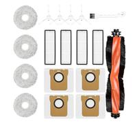 18 Accessoires Compatibles Avec Les Robots Aspirateurs Xiaomi X20+ et X20 Plus. Comprend 1 Brosse Principale, 4 Chiffons, 4 HEPA Filtres, 4 Sacs à Poussière, 4 Brosses Latérales, 1 Brosse De
