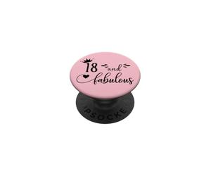 18 and Fabulous Women 18th Birthday Turning 18 & Fabulous PopSockets PopGrip Adhésif