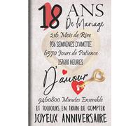 18 Ans de Mariage et Toujours en train de Compter: Cadeau d'anniversaire 18ans de mariage pour les couples, carnet ligné, 100 pages, 6 po x 9 po (15,2 x 22,9 cm)