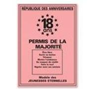 18 ans Permis de la majorité Rose G