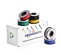 18 AWG Solid Core Wire Kit revêtu de PVC 6 couleurs 15 mètres ou 50ft chaque bobine 18 Gauge cuivre étamé Jumper Wire Hook up fils de Fermerry