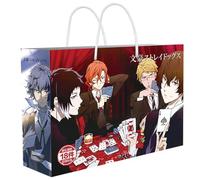 18 Bungo Strays Dogs Cadeaux Sac | Jeux Figurine Acrylic Stand, Autocollants, Bracelets, Posters, Badges| Bungo Strays Dogs Merch Box Set (Blanc-3)