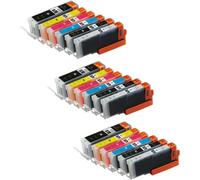 18 Cartouches d'Encre Compatibles pour Canon Pixma MG7750 MG7751 MG7752 MG7753 TS8050 TS8051 TS8052 TS8053 TS9050 TS9055 PGI-570PGBK CLI-571BK CLI-571C CLI-571M CLI-571Y CLI-571GY XL