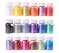 18 Couleurs De Poudre Mica Résine Époxy Couleur Pigment Colorant Ensemble Poudre Mica Qualité Cosmétique Pour Brillant À Lèvres Fabrication Savon Bombe Bain Matrices Pour La