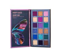 18 couleurs Smokey Eye Shadows Couleurs sautantes hautement pigmentées, délicates et douces et lumière polarisée clignotante Natural Nudes Velvet Powder Eye Makeup set # A