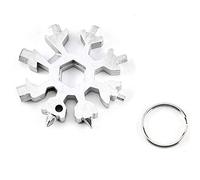 18 Dans 1 Flocon De Neige Outil Multi, En Acier Inoxydable Flocon De Neige Outil De La Bouteille Ouvreur D'aventure Outil Pour L'extérieur D'intérieur （Blanc）