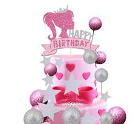 18 décorations pour gâteaux roses, décoration d'anniversaire, princesse, cuisine