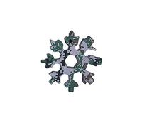 18-en-1 Flocon Outil Multifonction Flocon,Tournevis en Forme De Flocon De Neige/ouvre-Bouteille/Porte-clé pour Les Voyages Quotidiens Camping Adventure Multifonction Portatif Mini Tools (Argent)