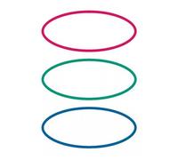 Herma Étiquettes autocollantes Écolier ovales 77 x 36 mm Lot de 18 Blanc/Rouge/Vert/Bleu