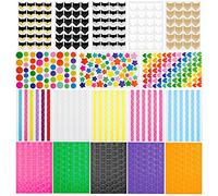 18 feuilles Créer votre propre album photo autocollant d'accessoires pour enfants, coloré Kraft papier de couleur Coins auto-adhésifs autocollants pour DIY scrapbooking voyage Memory Journal Dairy