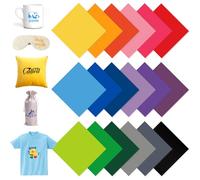 18 Feuilles de Infusible Ink Papier Transfert Papier Sublimation 30,5 x 30,5 cm Papier de Vinyle Thermocollant Convient pour Cadeaux de Bricolage, Tasse, Fenêtre, Autocollant de Voiture Décoration