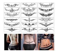 18 Feuilles Tatouages Temporaires Sexy Beaux, Stickers de Tatouages Temporaires Imperméable, Faux Tatouages Plaisir Adulte Créatif, Autocollants de Tatouage Réaliste 3D, Tatouages Ephemere pour Femmes