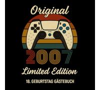 18. Geburtstag Gästebuch: Gästebuch zur Volljährigkeit zum Eintragen für Glückwünsche und Fotos der Gäste, ideales 18. Geburtstagsgeschenk für Jungs und Gaming-Fans