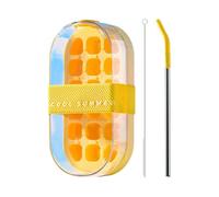 18 Grid Ice Tray, Reusable Ice Crush Cup Mold, Easy Release Silicone, Perfect for Whiskey, Coffee, Milk, Soda, Chilling Drinks, Cocktails, Home, Restaurant, Cafe Use, Ices Cube Mold