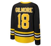 #18 Happy Gilmore Maillot de hockey pour homme, maillot de hockey sur glace Boston Adam Sandler 1996, noir, S à XXXL, Noir 18#, Taille 3XL