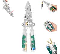 18 in 1 Electrical Pliers - Folding Stylus Screwdriver Wire Stripper with Voltage Tester, Multifunction Wire Stripping Pliers,Cable Cutter for Stripping Cutting Crimping Twisting (1pc)