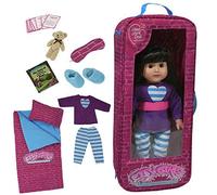 18 Inch Doll Travel Case - Includes Doll Sleepover Set With 9 Doll Accessories