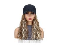 18 Inch Synthetic Adjustable Wig Hat with Natural Wave Hair Extensions for Woman Curly Wavy Hairstyle Baseball Cap Wigs Hair Extensions Pièces Wigs(6H613#)