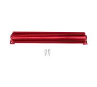 18 Inch Transmission Oil Cooler | Aluminum Finned & Anodized for Fast Cooling | Universal Fit for Car/Truck/SUV | Dual Pass Design, Easy Installation (Red)