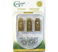 18 lames de rechange TITAN Couteaux de rechange pour Yardforce ® Robots de tonte