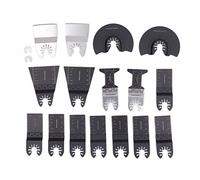 18 lames de scie pour outil multifonction oscillant, kit universel de lames pour outil multifonction en acier à haute teneur en carbone et en acier inoxydable, adaptées à la coupe
