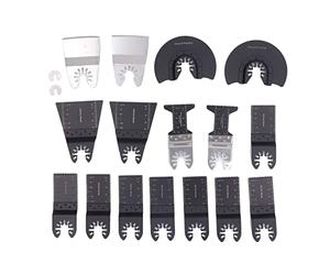 18 lames de scie pour outil multifonction oscillant, kit universel de lames pour outil multifonction en acier à haute teneur en carbone et en acier inoxydable, adaptées à la coupe