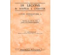 18 lecons solfege a chanter : cours preparatoire a