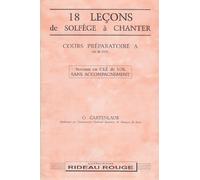 GARTENLAUB ODETTE - 18 LECONS A CHANTER PREPARATOIRE A, CLE DE SOL SANS ACCOMPAGNEMENT