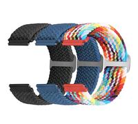 18 mm Bracelet en nylon tressé sport Compatible avec Garmin Venu 3S/Venu 2S/Vivoactive 4S/Vivomove 3S/Active S/Forerunner 265 (42 mm)/Huawei Watch GT 5 Pro 42 mm/GT 5 41 mm/4 41 mm Femmes Hommes