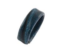18 mm Conservant Bague Boucle Boucles créoles Cuir véritable imitation croco Bracelet de montre femme Bleu Gent Nombre de passants 2