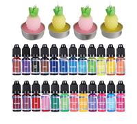 18 ou 24 couleurs de teinture pour la fabrication de bougies, pigments concentrés en liquide, de soja, pigments pour brillant à lèvres, résine époxy, vernis à ongles, bricolage