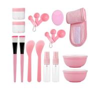 18 Outils De Masque Facial, 1 Brosse Pour Le Visage En Silicone Et 1 Attache Pour Cheveux, Outils De Soins Du Visage, Accessoires De Beauté