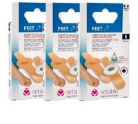 18 Pansements Coricides Haute Technologie pour Pieds - Traitement et Élimination Rapide des Cors, Durillons et Oeils-de-perdrix, 18 Pansements Souples Hypoallergéniques (3 x 6 = 18)