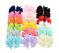 18 PCS Big Bow Épingles À Cheveux Pinces À Cheveux Bow Coiffe À La Main En Ruban D'alligator pour Enfants Filles Élégant et PopulaireDurabilité