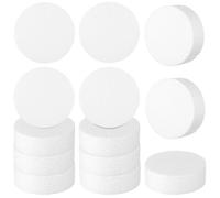 18 Pcs Bloc Mousse Cylindrique Rond en Polystyrène Blanc