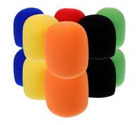 18 Pcs Bonnette Anti Vent pour Micro à Main en Mousse Épaisse | Réutilisable, Remplacement Rapide, Repérage par Couleur, pour Micros Dynamiques, Ktv et Conférences