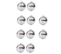 18 Pcs Boule Miroir de Noël à Facettes en Verre Argentée, Décorative | Effet Réfléchissant pour Fêtes et Bars, Style Brillant, Suspendue, Usage Adulte, Ambiance Festive