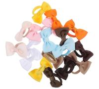 18 Pcs Élastiques à Cheveux Nœud pour Filles, Lot Assorti Polyester | Style Délicat et Simple, Élastique, pour Pigtails et Cheveux -longs, Présent pour Danse et Anniversaire Couleur Aléatoire